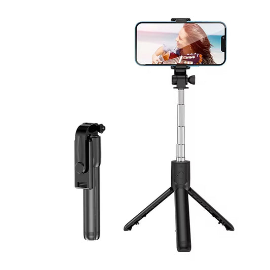Navkar Crafts Selfie Stick with Tripod Stand, 3 in 1 Multifunctional Design, Rechargeable LED Light with Vlogging & Photo Shoot, Selfie Stick with Bluetooth Remote