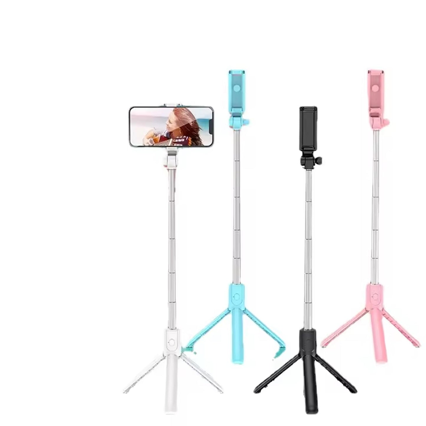 Navkar Crafts Selfie Stick with Tripod Stand, 3 in 1 Multifunctional Design, Rechargeable LED Light with Vlogging & Photo Shoot, Selfie Stick with Bluetooth Remote