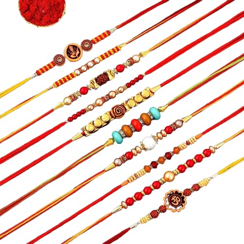 Navkar Crafts Multicolor Pack of 10 Dora Rakhi Set for Men with Roli Chawal Rakhi for Brother - Premium Rakhi from Navkar Crafts - Just $189.05! Shop now at Navkar Crafts