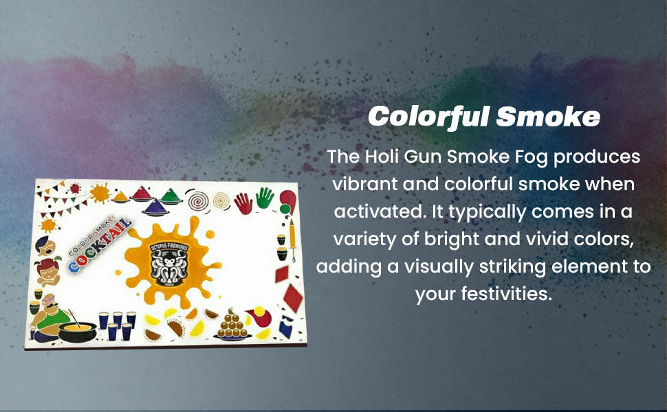 Holi Smoke Fog Pack of 3 - Premium from Navkar Crafts - Just $399! Shop now at Navkar Crafts