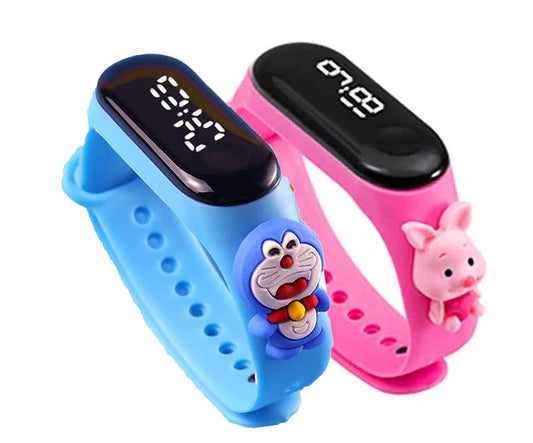 Navkar Crafts LED Watch Combo of 2 Cartoon Character Waterproof LED Kids Watches for Boys & Girls ( Assorted Characters) - Premium Watches from Navkar Crafts - Just $299! Shop now at Navkar Crafts