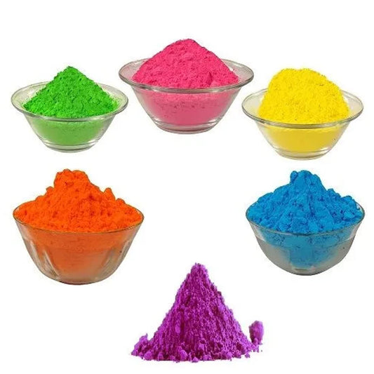 Navkar Crafts 100% Herbal Natural Rangoli Holi Color Powder Gulal Skin-Safe and Non-Toxic (Assorted Colours)