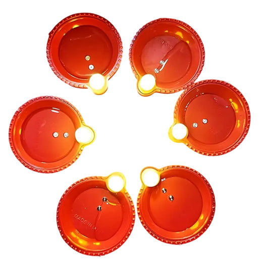 Navkar Crafts Water Sensor Diya for Home Decoration - Electric Flameless & Smokeless LED Diya Lights, Candle for Home Decor, Diwali Festivals Decoration, Christmas, New Year