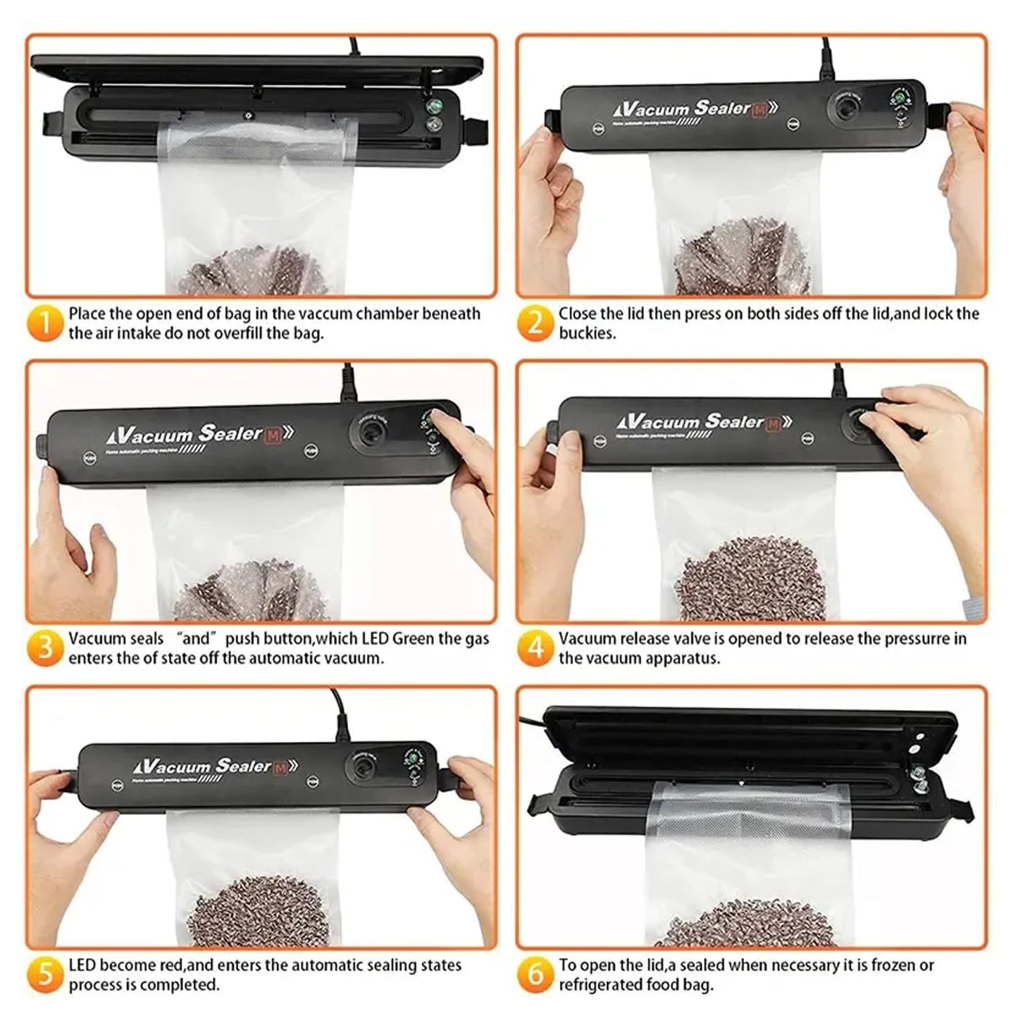 Navkar Crafts Handheld Vacuum Sealer Machine, Automatic Fresh Food-Sealer, Vacuum Packing Machine For Fruits, Meat Preservation