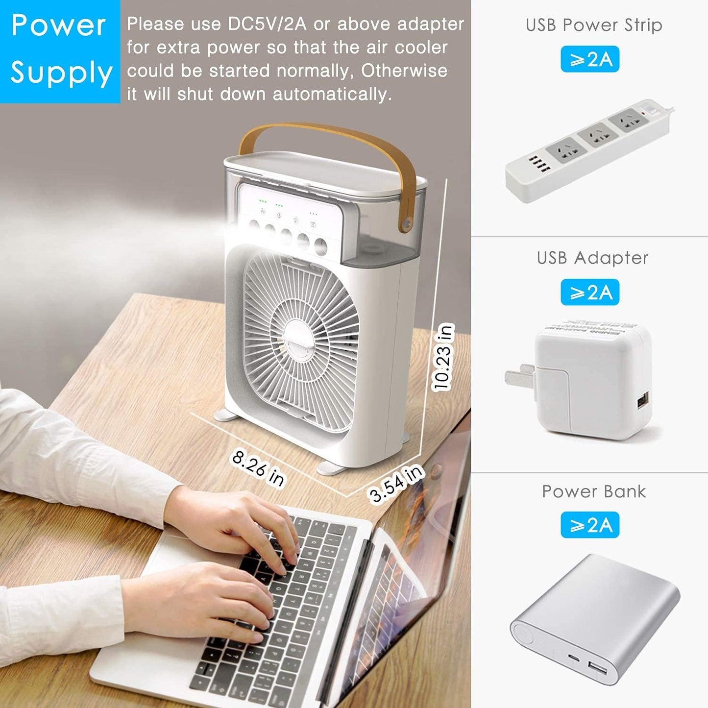 Navkar Crafts Mini cooler for room cooling mini cooler ac portable air conditioners for Home Office Artic Cooler 3 In 1 Conditioner Humidifier Purifier Mini Cooler air - Premium from Navkar Crafts - Just $0! Shop now at Navkar Crafts