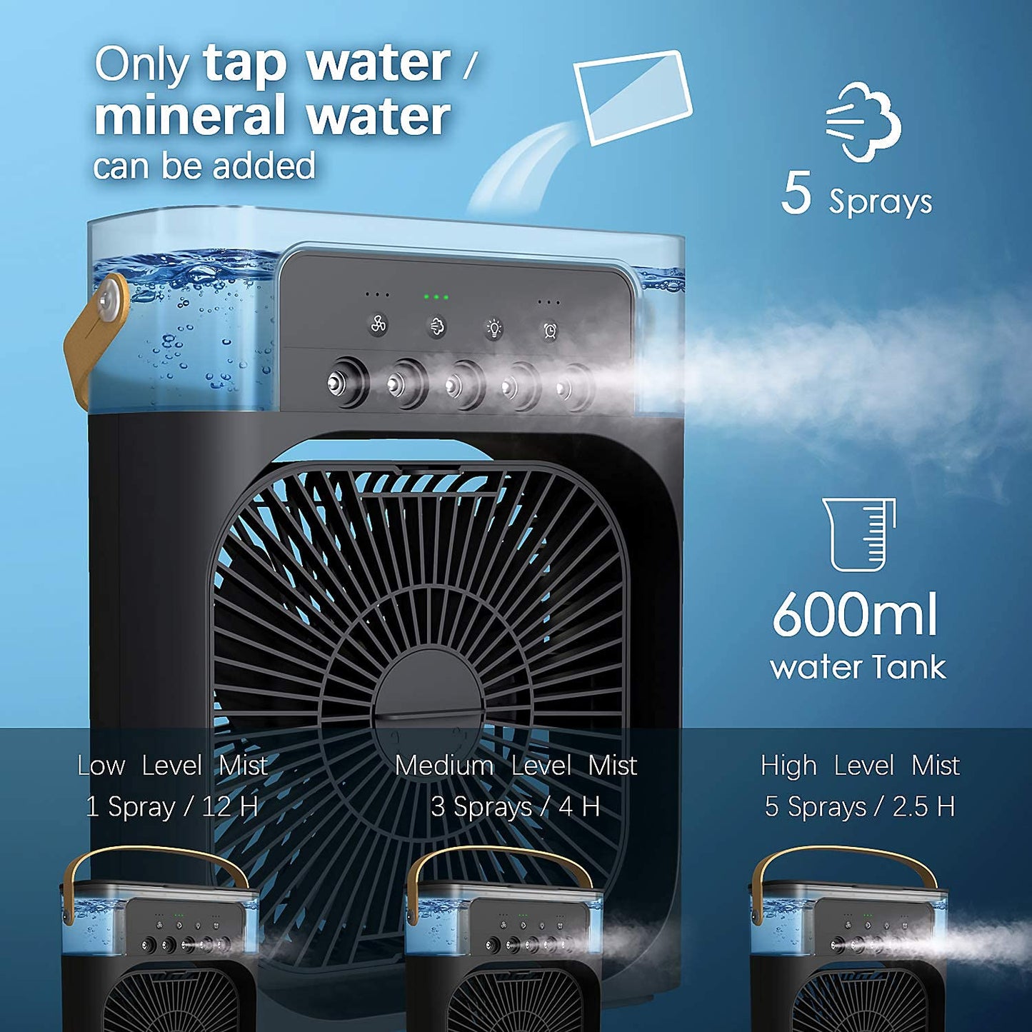 Navkar Crafts Mini cooler for room cooling mini cooler ac portable air conditioners for Home Office Artic Cooler 3 In 1 Conditioner Humidifier Purifier Mini Cooler air - Premium from Navkar Crafts - Just $0! Shop now at Navkar Crafts