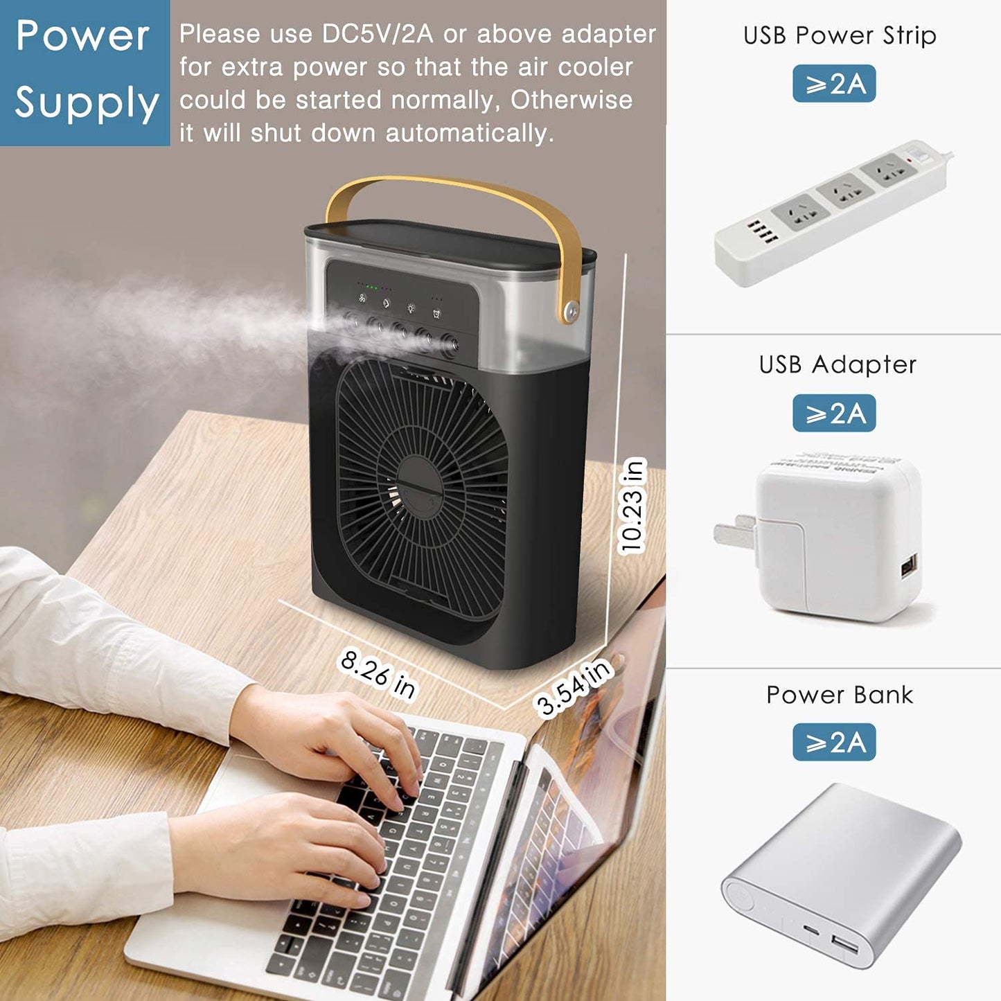 Navkar Crafts Mini cooler for room cooling mini cooler ac portable air conditioners for Home Office Artic Cooler 3 In 1 Conditioner Humidifier Purifier Mini Cooler air - Premium from Navkar Crafts - Just $0! Shop now at Navkar Crafts