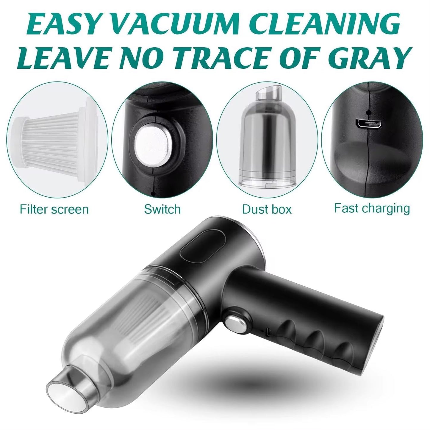 Navkar Crafts 3 IN 1 Portable Vacuum Cleaner for Carpet, Car, Sofa