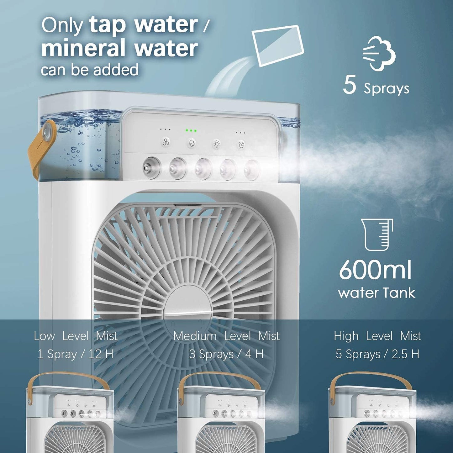 Navkar Crafts Mini cooler for room cooling mini cooler ac portable air conditioners for Home Office Artic Cooler 3 In 1 Conditioner Humidifier Purifier Mini Cooler air - Premium from Navkar Crafts - Just $0! Shop now at Navkar Crafts