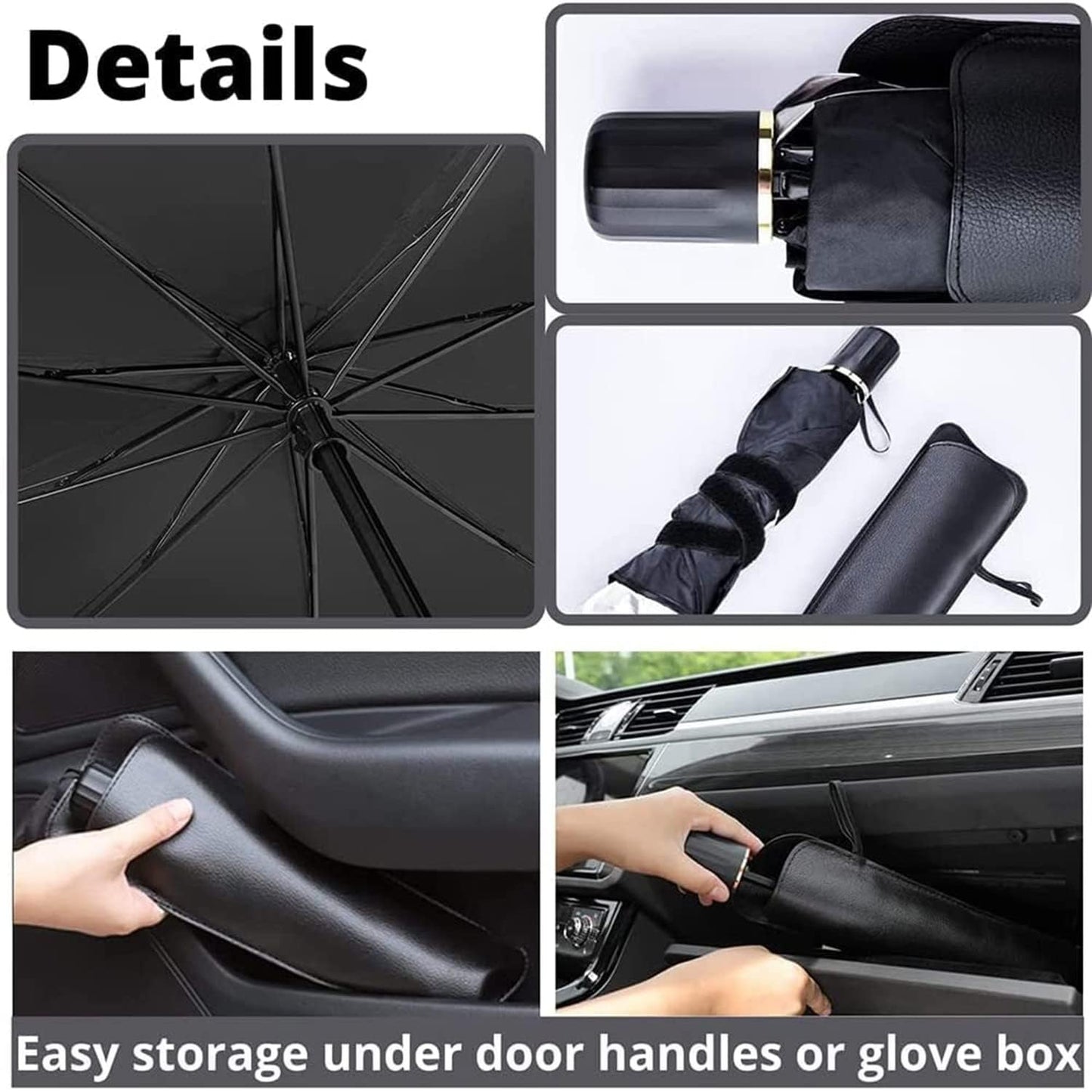 Navkar Crafts Car Sun Shade Windshield Cover, Umbrella Windshield Sun Shade for Car Front Window,Sun Protection & Heat Insulation Foldable Sun Shade,Full Cover Sun Shade for Most Vehicles - Premium Car Sun Shade from Navkar Crafts - Just $499! Shop now at Navkar Crafts