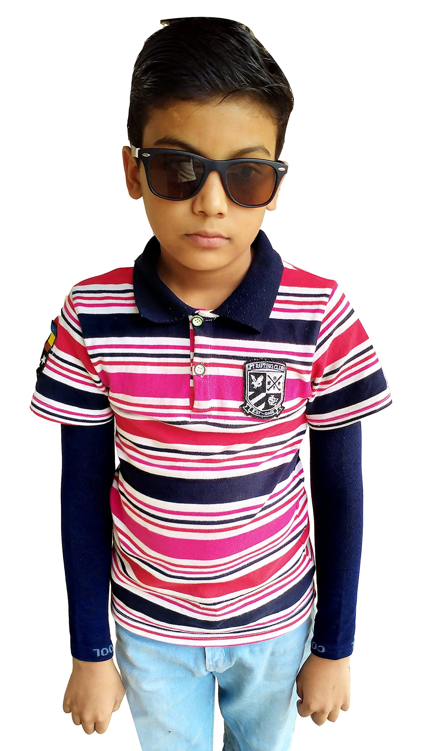 Navkar Crafts Sun Protection Cotton Arm Sleeves for Kids (9-15 Years), Men & Women - Premium Riding Gloves from Navkar Crafts - Just $199! Shop now at Navkar Crafts