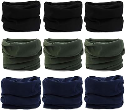Navkar Crafts Unisex Black Navy Green Bandana Pack of 9 - Premium Bandana from Navkar Crafts - Just $299! Shop now at Navkar Crafts