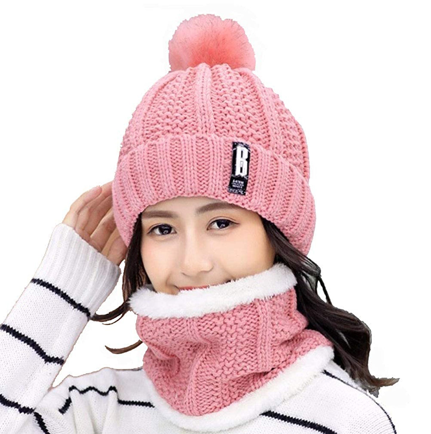 Winter Soft Warm Snow Proof Pom Pom Woolen Cap (Inside Fur) for Women's & Girl's - Premium Cap from Navkar Crafts - Just $399! Shop now at Navkar Crafts