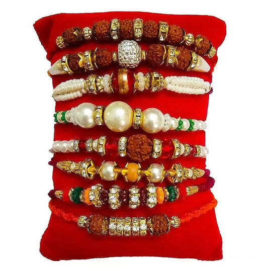 Navkar Crafts Rakhi Set for Brother with Roli Chawal Rakhi for Bhaiya - Navkar Crafts