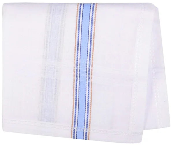 Multicolor-Men-s-Cotton-Handkerchiefs-with-Border - Premium HANDKERCHIEF from Navkar Crafts - Just $349! Shop now at Navkar Crafts