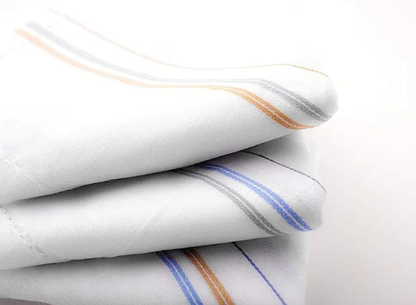 Multicolor-Men-s-Cotton-Handkerchiefs-with-Border - Premium HANDKERCHIEF from Navkar Crafts - Just $349! Shop now at Navkar Crafts