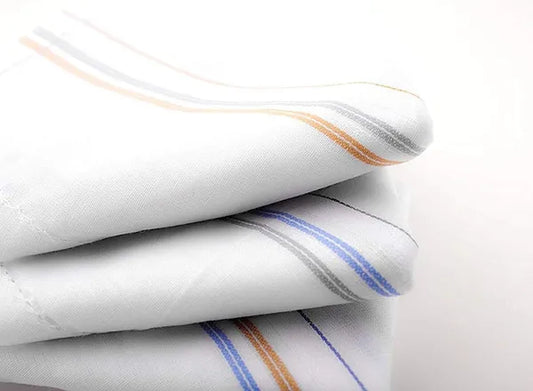 Multicolor-Men-s-Cotton-Handkerchiefs-with-Border - Premium HANDKERCHIEF from Navkar Crafts - Just $349! Shop now at Navkar Crafts