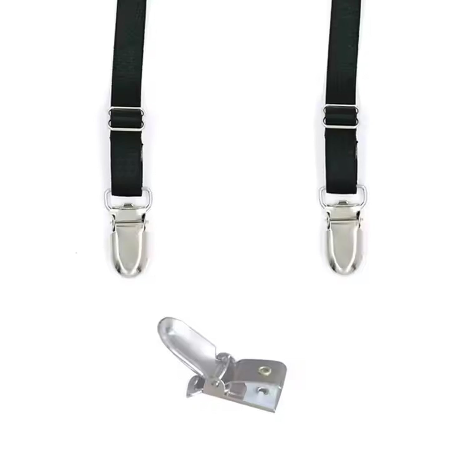 Navkar Crafts Metal Men Shirt Stays Adjustable Casual Style Elastic Shirt Garter Shirts Holder With Non-Slip Locking Clamps For Men & Women
