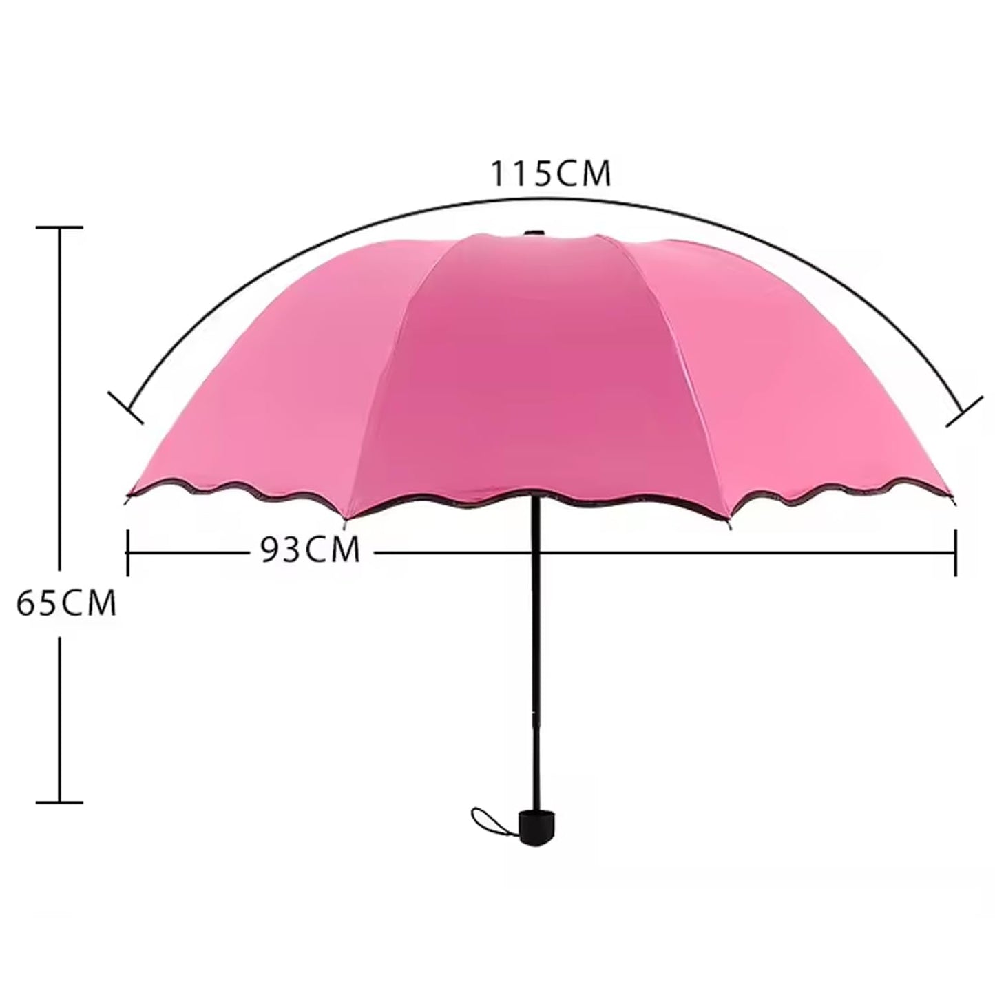 Navkar Crafts Flower Printed Three fold Manual Umbrella For Men And Women, Windproof And Magic Umbrella, Umbrella For Rain And Uv Protection, Blossom Umbrella
