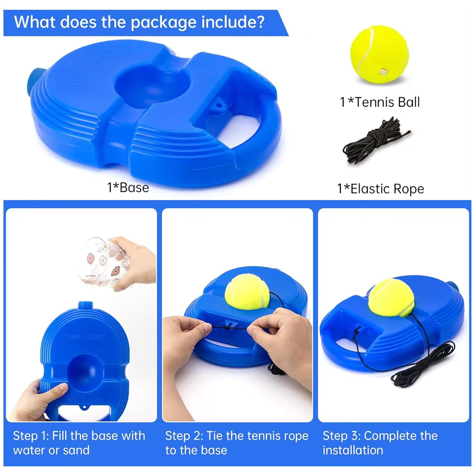 Navkar Crafts Tennis Trainer Rebound Ball,Solo Tennis Training Equipment for Self-Practice,Portable Tool,Tennis Rebounder Kit,Including Toys (No Racket Included) - Premium Tennis Training machine from Navkar Crafts - Just $299.50! Shop now at Navkar Crafts