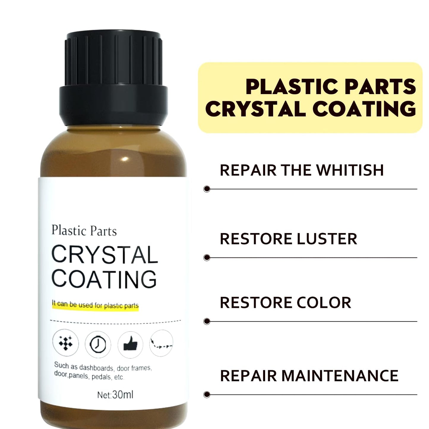 Navkar Crafts Crystal Coating for Car Bike Plastic Parts PVC Restorer for Car Polish Shining Accessories