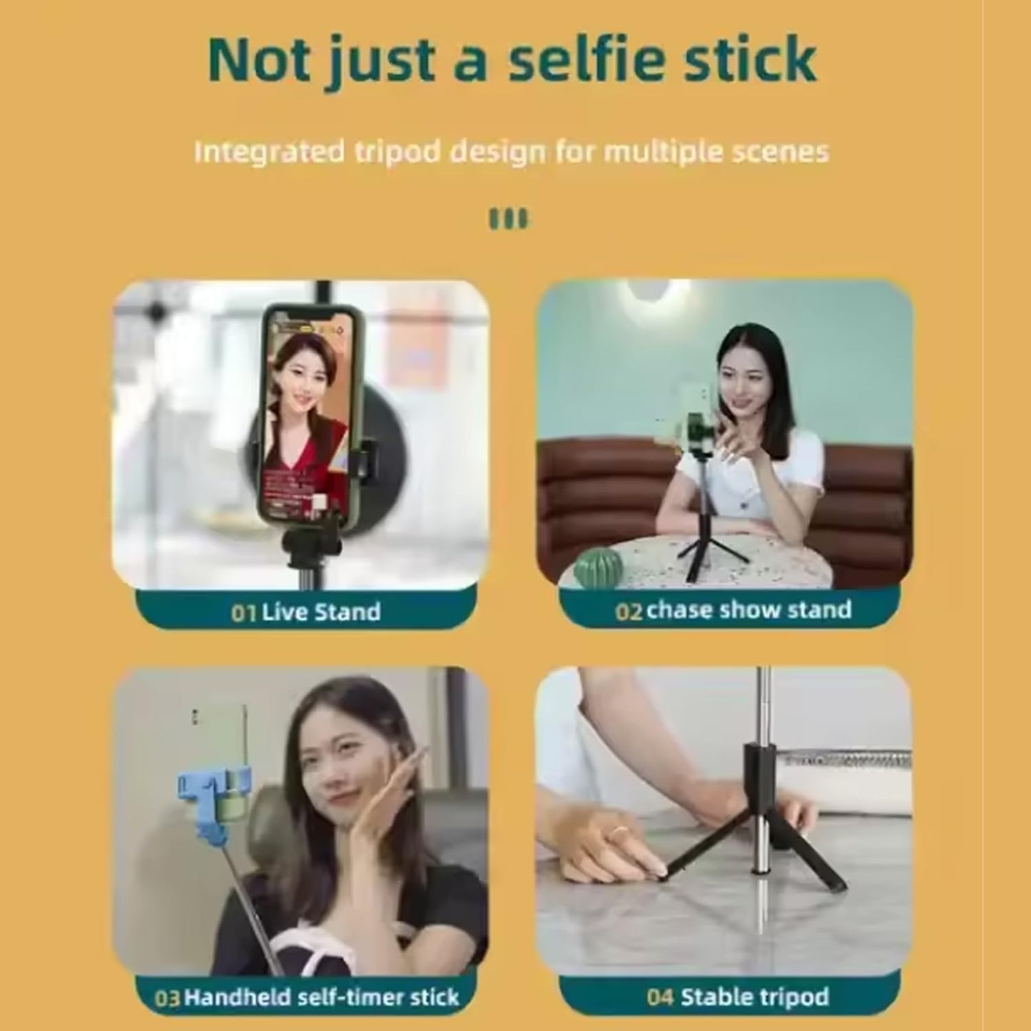 Navkar Crafts Selfie Stick with Tripod Stand, 3 in 1 Multifunctional Design, Rechargeable LED Light with  Vlogging & Photo Shoot, Selfie Stick with Bluetooth Remote