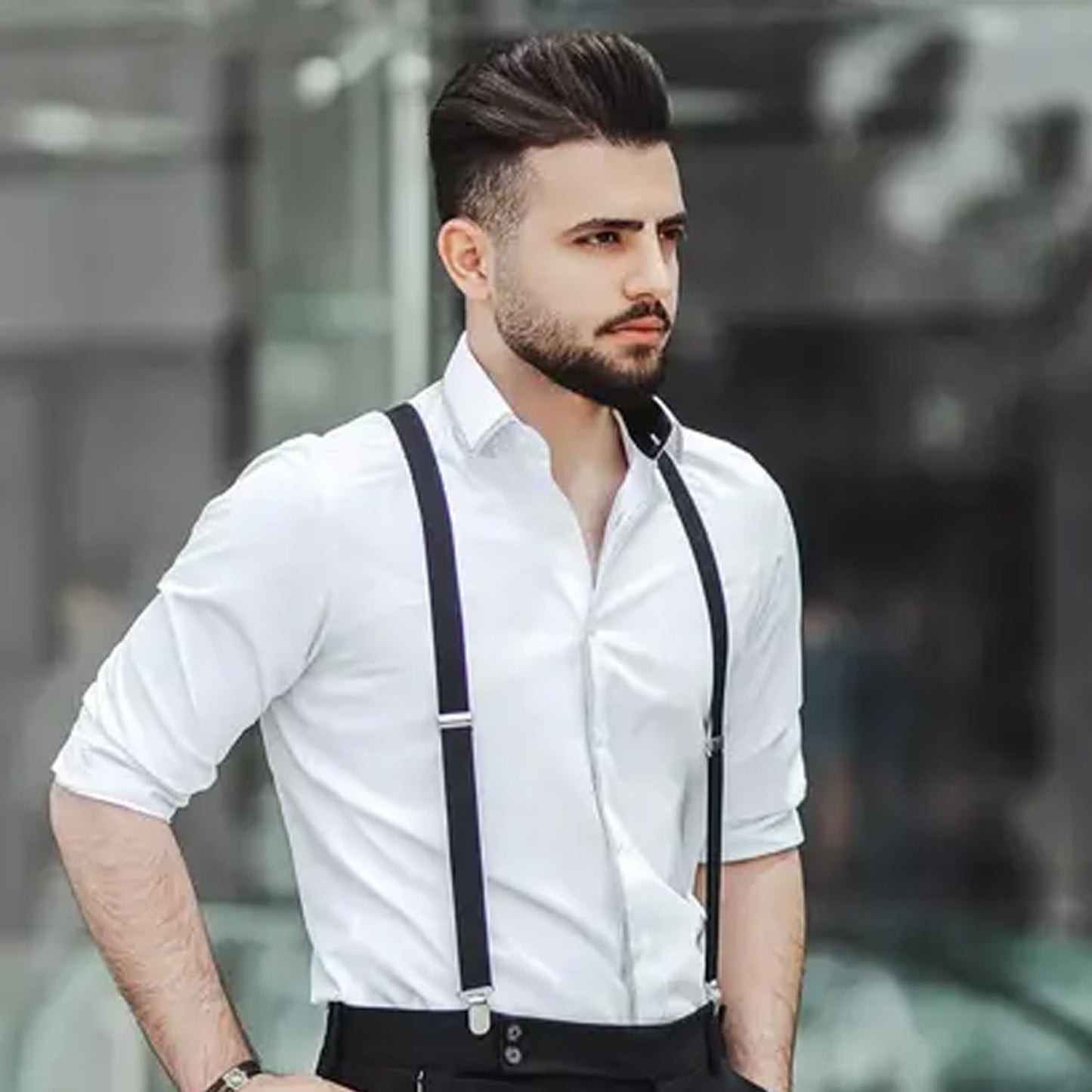 Navkar Crafts Adjustable Elastic Y Back Style Suspenders for Men and Women