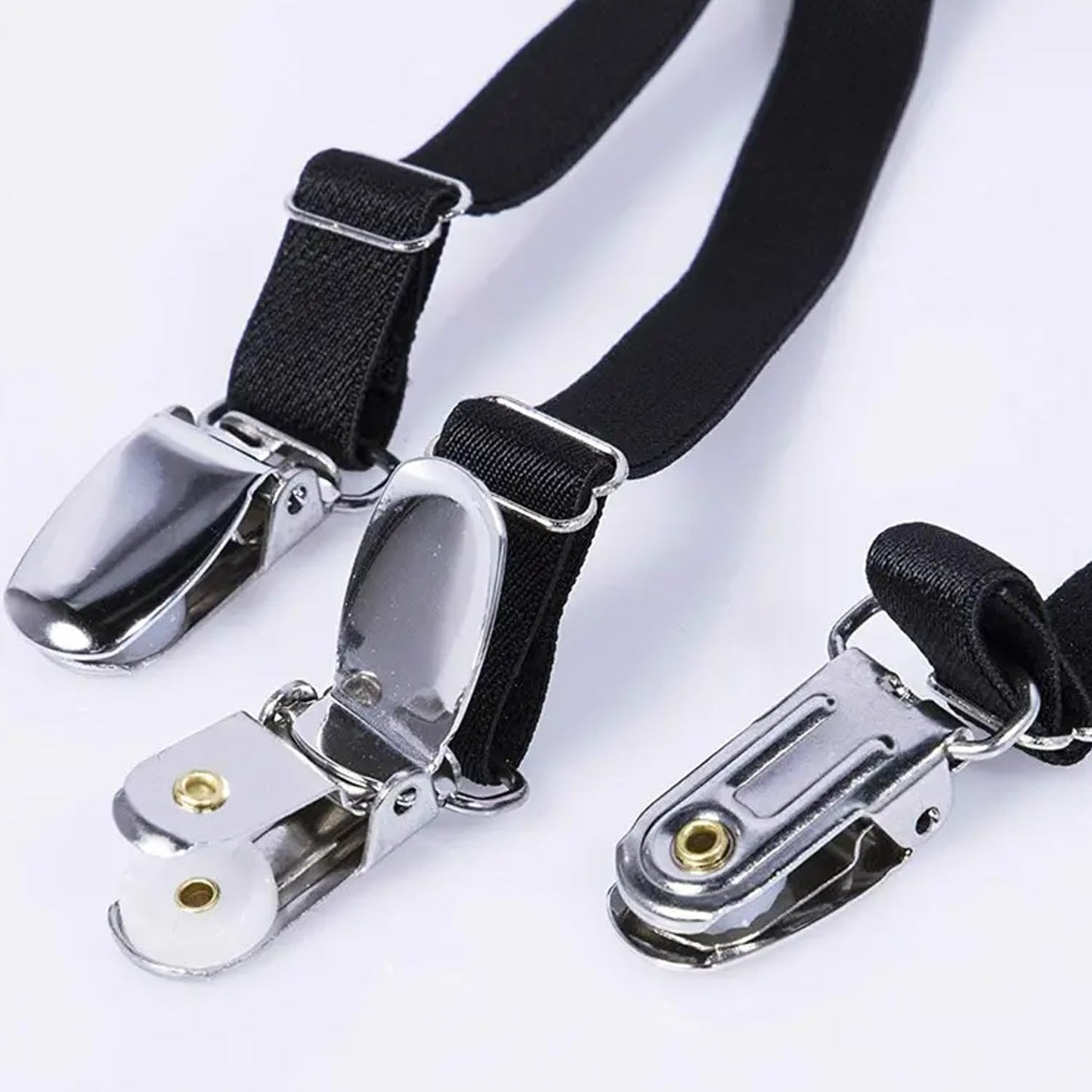 Navkar Crafts Metal Men Shirt Stays Adjustable Casual Style Elastic Shirt Garter Shirts Holder With Non-Slip Locking Clamps For Men & Women