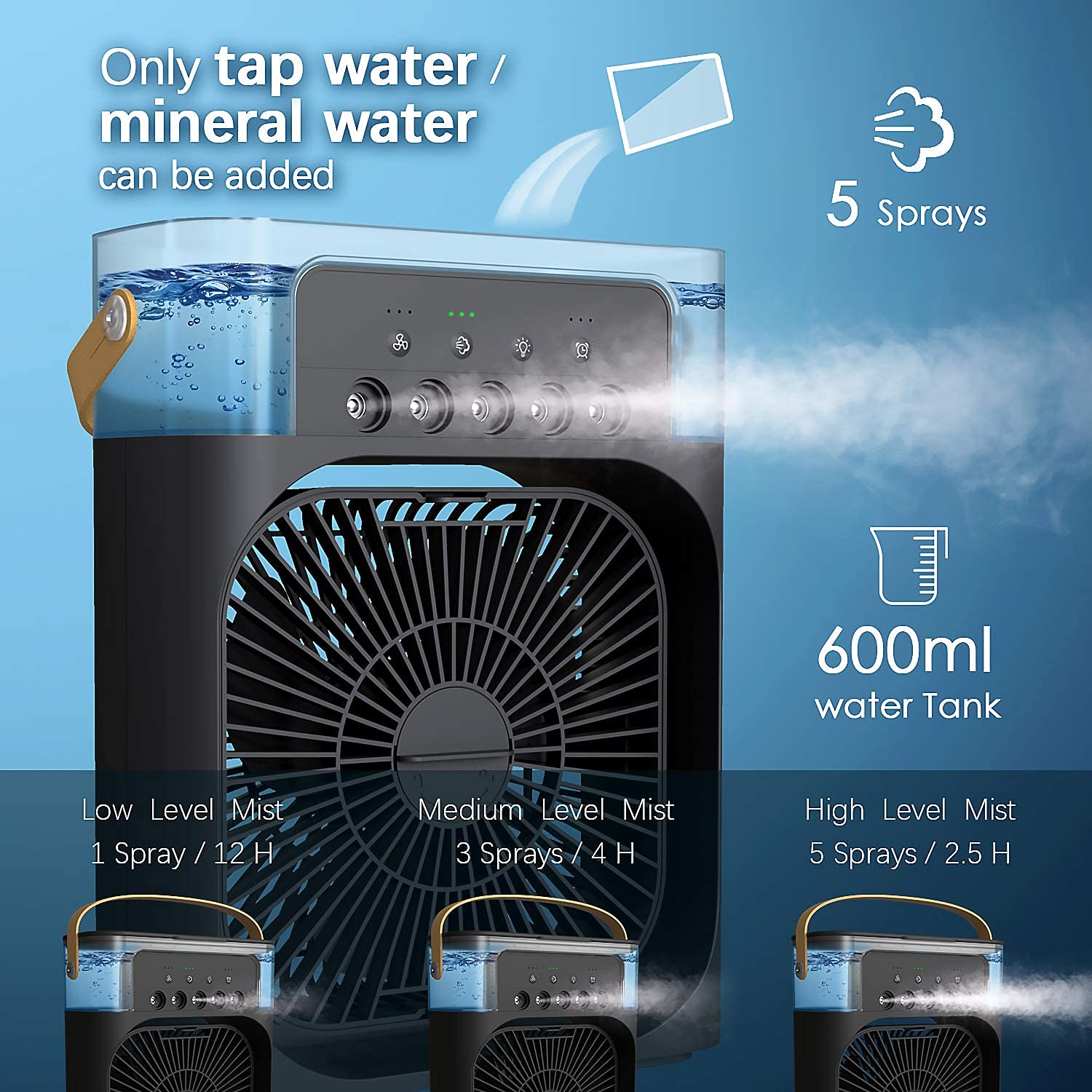 Navkar Crafts Mini cooler for room cooling mini cooler ac portable air conditioners for Home Office Artic Cooler 3 In 1 Conditioner Humidifier Purifier Mini Cooler air - Premium  from Navkar Crafts - Just $0! Shop now at Navkar Crafts