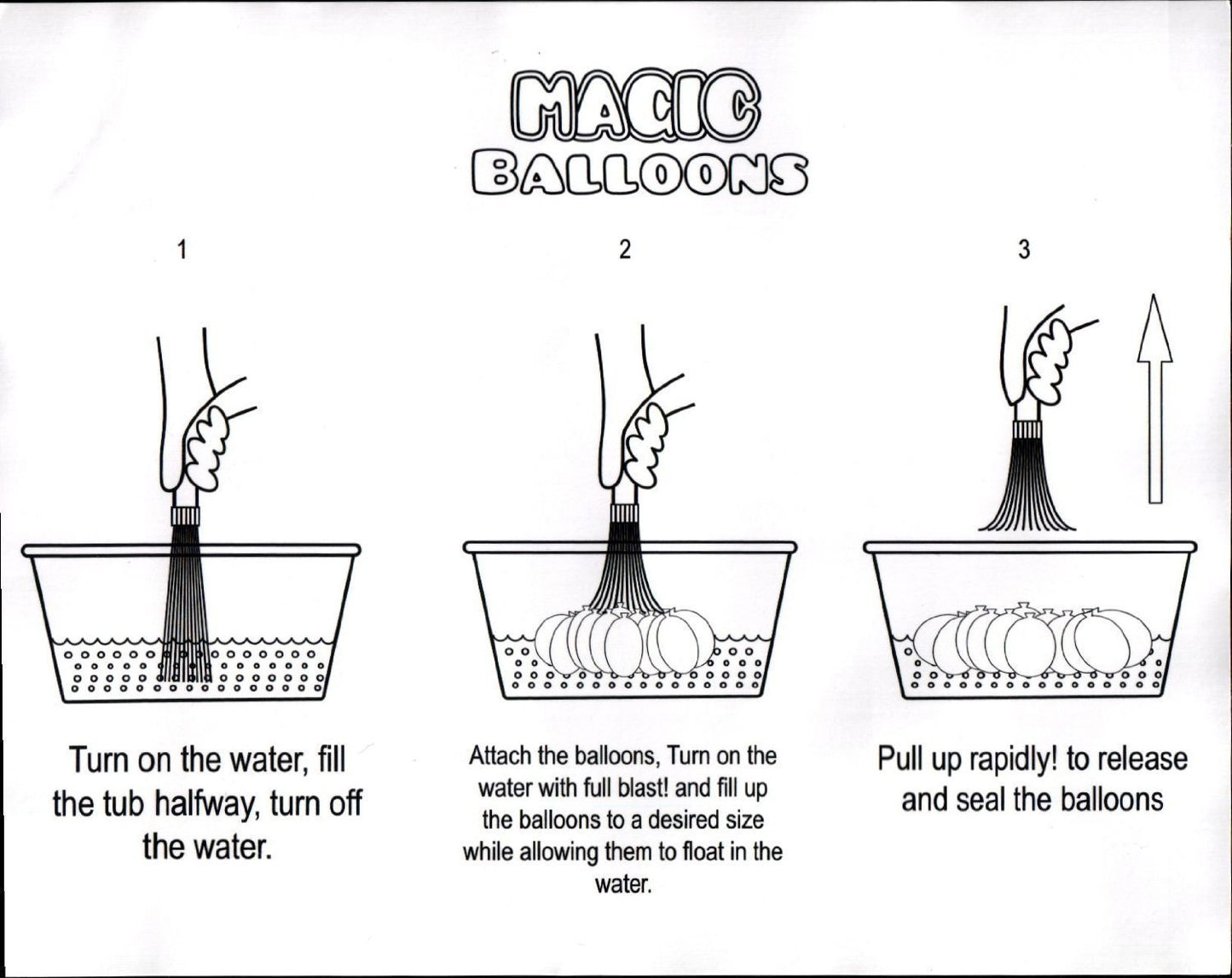 Navkar Crafts Holi Water Balloons for Kids Boys and Girls, Biodegradable Latex with Refill Hose,3 Bunches Balloons – Games Swimming Pool Outdoor Fun Magic Water Balloons (Pack of 111)