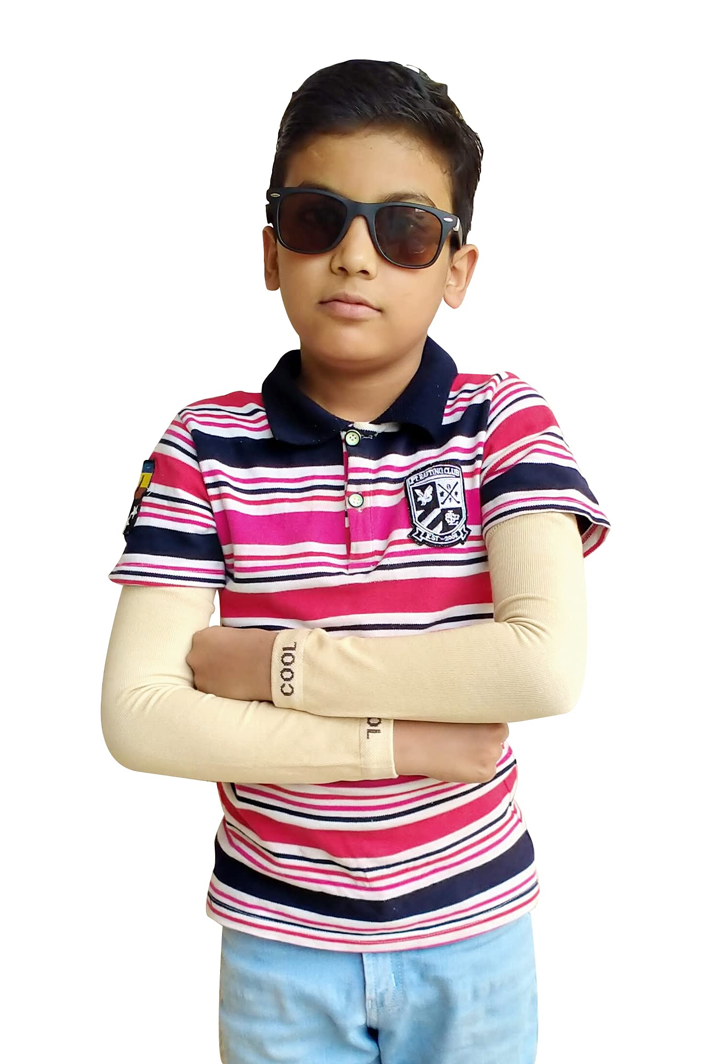Navkar Crafts Sun Protection Cotton Arm Sleeves for Kids (9-15 Years), Men & Women - Premium Riding Gloves from Navkar Crafts - Just $199! Shop now at Navkar Crafts
