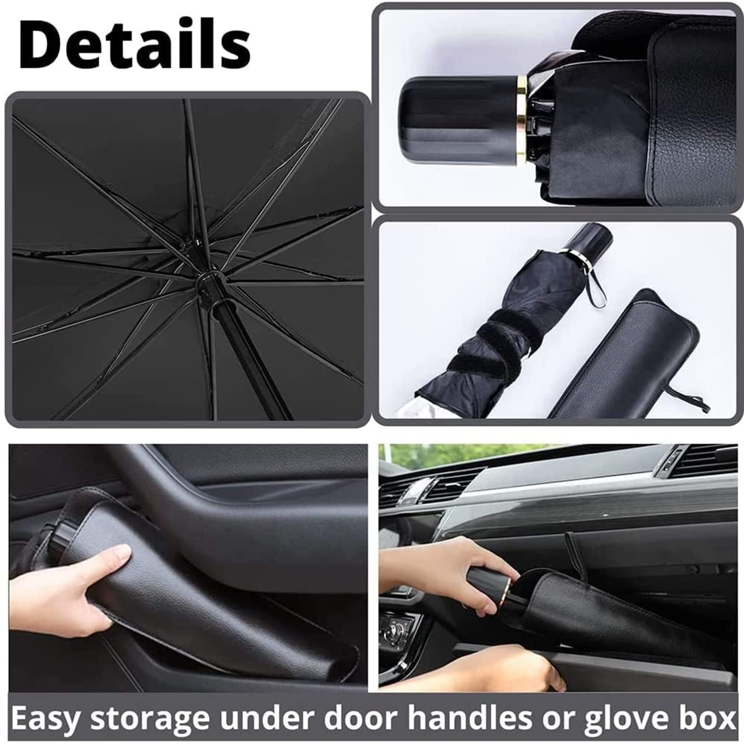 Navkar Crafts Car Sun Shade Windshield Cover, Umbrella Windshield Sun Shade for Car Front Window，Sun Protection & Heat Insulation Foldable Sun Shade，Full Cover Sun Shade for Most Vehicles - Premium Car Sun Shade from Navkar Crafts - Just $499! Shop now at Navkar Crafts