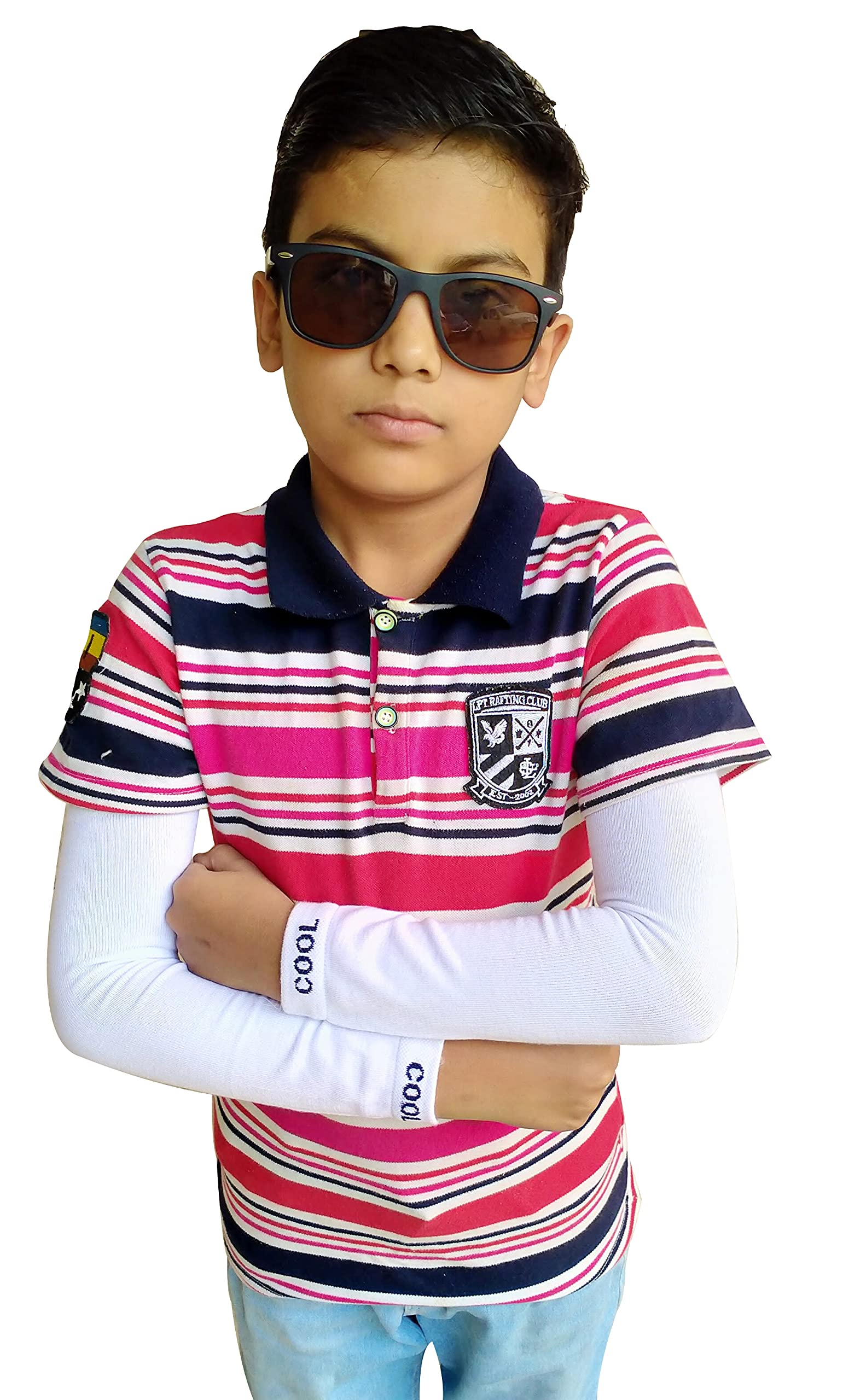Navkar Crafts Sun Protection Cotton Arm Sleeves for Kids (9-15 Years), Men & Women - Premium Riding Gloves from Navkar Crafts - Just $199! Shop now at Navkar Crafts