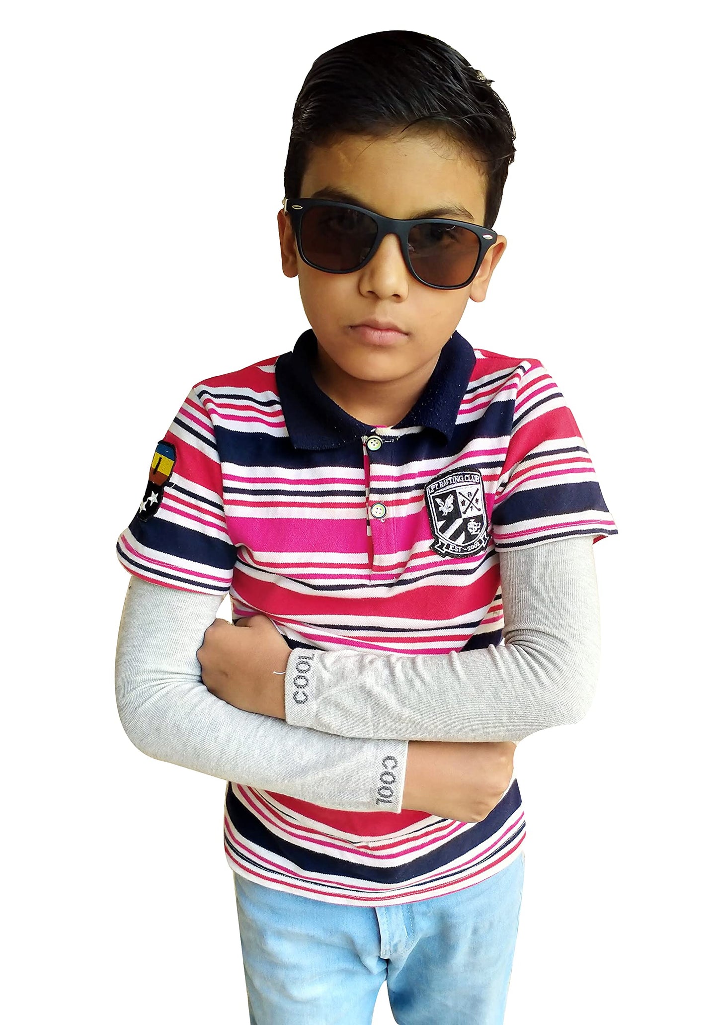 Navkar Crafts Sun Protection Cotton Arm Sleeves for Kids (9-15 Years), Men & Women - Premium Riding Gloves from Navkar Crafts - Just $199! Shop now at Navkar Crafts