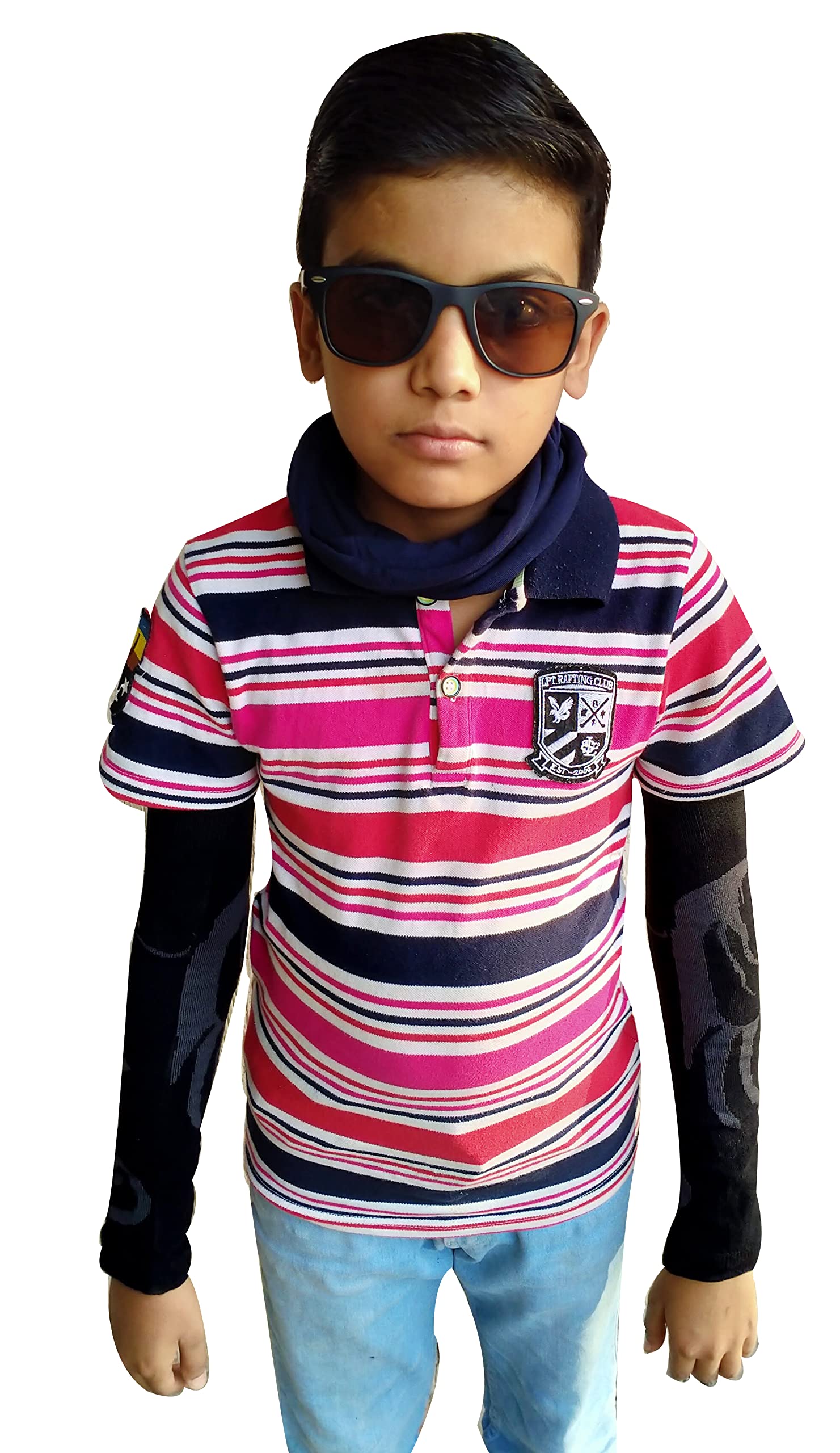Navkar Crafts Sun Protection Cotton Arm Sleeves for Kids (9-15 Years), Men & Women - Premium Riding Gloves from Navkar Crafts - Just $199! Shop now at Navkar Crafts