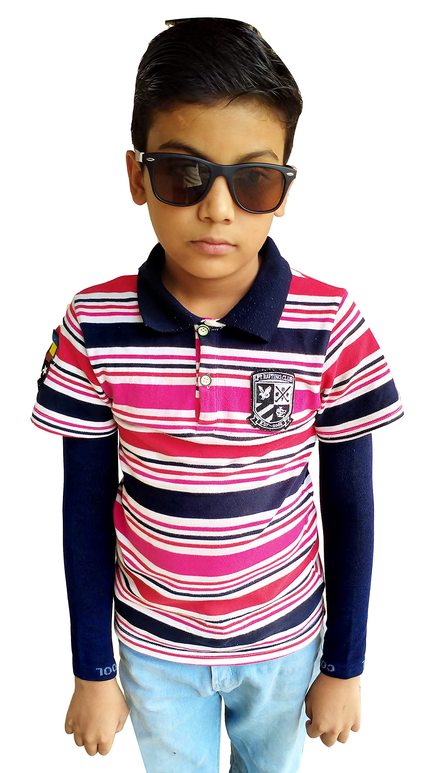 Navkar Crafts Sun Protection Cotton Arm Sleeves for Kids (9-15 Years), Men & Women - Premium Riding Gloves from Navkar Crafts - Just $199! Shop now at Navkar Crafts