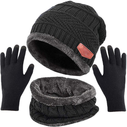 Navkar Crafts Beanie Cap Hat Neck Warmer Scarf and Touch Woolen Gloves - Premium Cap from Navkar Crafts - Just $299! Shop now at Navkar Crafts