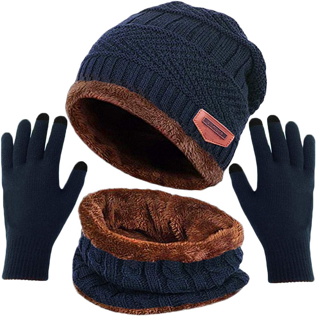 Navkar Crafts Beanie Cap Hat Neck Warmer Scarf and Touch Woolen Gloves - Premium Cap from Navkar Crafts - Just $299! Shop now at Navkar Crafts