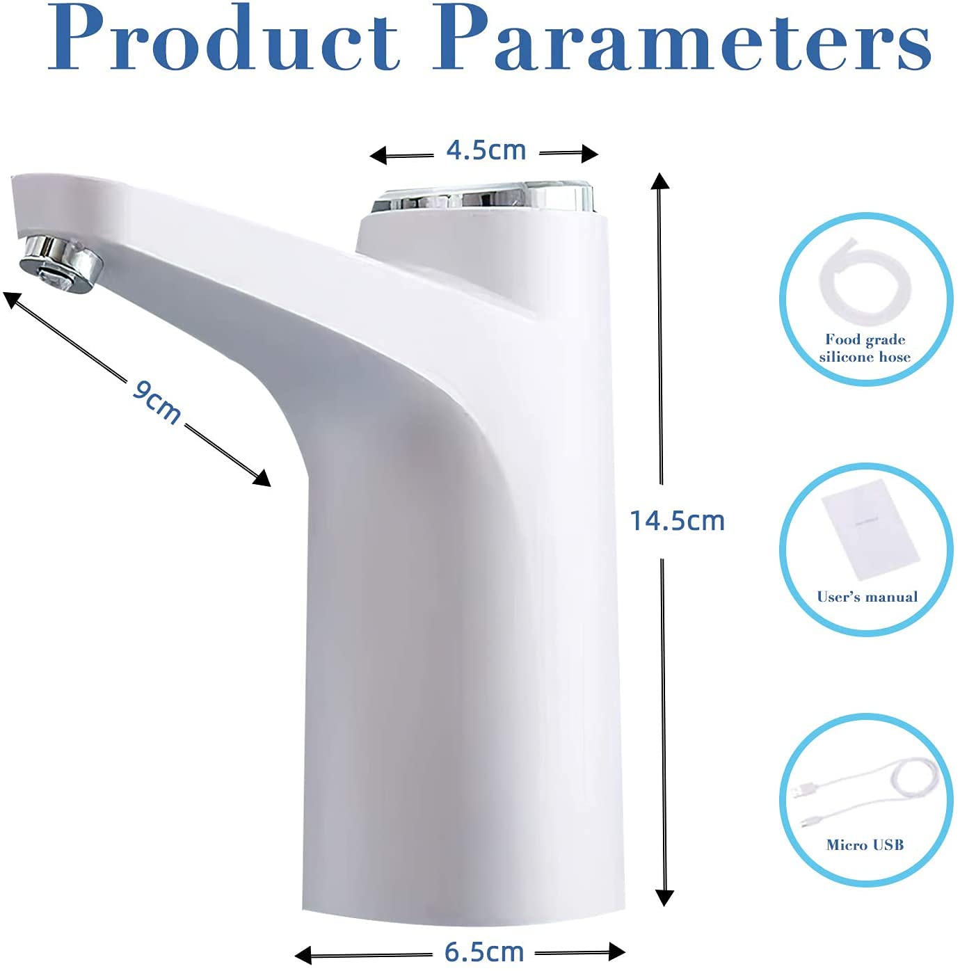 Automatic Water Dispenser Pump for 20 Liter Water Bottle Can with Rechargeable Battery with 1 Year Warranty - Navkar Crafts