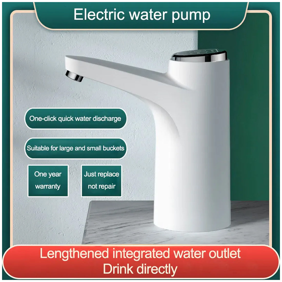 Automatic Water Dispenser Pump for 20 Liter Water Bottle Can with Rechargeable Battery with 1 Year Warranty - Navkar Crafts