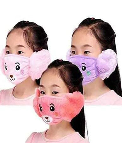 Navkar Crafts Boy's and Girl's Warm Winter Face Mask Ear Protector with Plush - Premium  from Navkar Crafts - Just $249! Shop now at Navkar Crafts