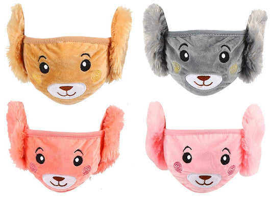 Navkar Crafts Boy's and Girl's Warm Winter Face Mask Ear Protector with Plush - Premium  from Navkar Crafts - Just $249! Shop now at Navkar Crafts