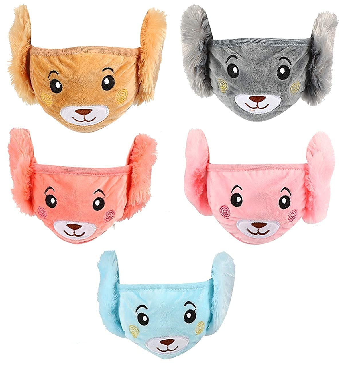 Navkar Crafts Boy's and Girl's Warm Winter Face Mask Ear Protector with Plush - Premium  from Navkar Crafts - Just $249! Shop now at Navkar Crafts