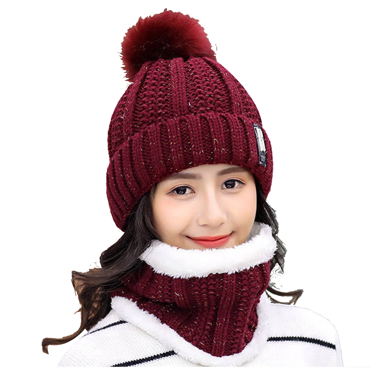 Winter Soft Warm Snow Proof Pom Pom Woolen Cap (Inside Fur) for Women's & Girl's - Premium Cap from Navkar Crafts - Just $399! Shop now at Navkar Crafts
